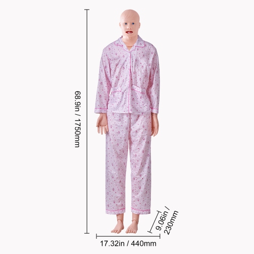VEVOR Nursing Training Manikin, Male/Female Life Size Demonstration Human Manikin for Nursing Training, Multifunctional Education Teaching Model