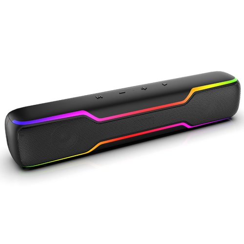 Desktop mobile phone computer wireless card U disk fantasy RGB light long strip Bluetooth speaker wireless bar home theater system Bluetooth speaker