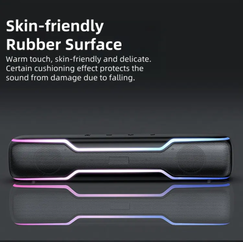 Desktop mobile phone computer wireless card U disk fantasy RGB light long strip Bluetooth speaker wireless bar home theater system Bluetooth speaker