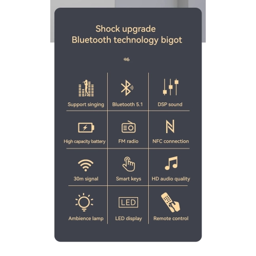 5,3 Émetteur récepteur Bluetooth radio FM K chantant Adaptateur audio CCP 4 en 1, adaptateur audio stéréo sans fil NFC radio FM