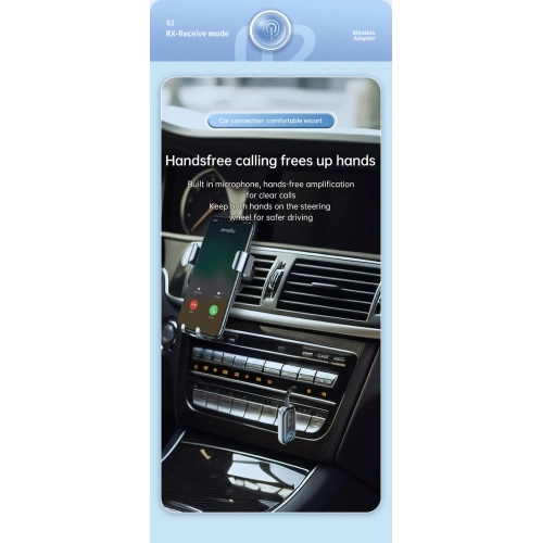 Émetteur récepteur Bluetooth 5,4 Récepteur Émetteur voiture avion auxiliaire deux en un émetteur sans fil 3,5&nbsp;mm adaptateur BT auxiliaire