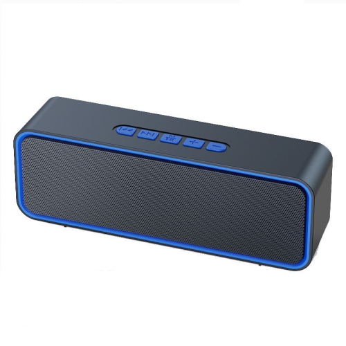 Wireless outdoor loud volume Bluetooth speaker surround home audio computer mobile phone car subwoofer 360 stereo outdoor speaker - blue