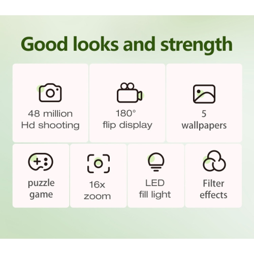 6400W HD flip screen camera digital camera card camera shooting camera student entry-level CCD camera white + 32G memory card + card reader +