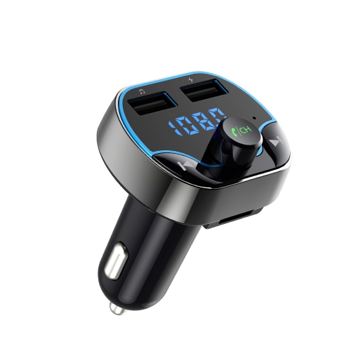 Émetteur FM Zhitong Recharge rapide Navigation vocale voiture téléphone mains libres lecteur MP3 USB chargeur voiture langue sans fil Bluetooth