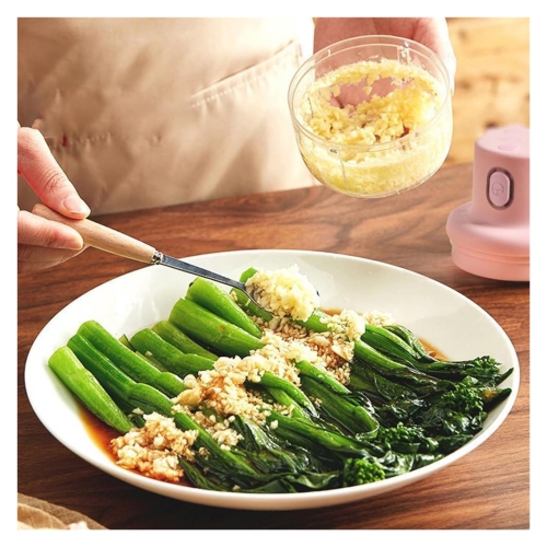 Cordless Mini Food Chopper, Electric Garlic Mincer and Small Processor for Peppers, Garlic, and Meat