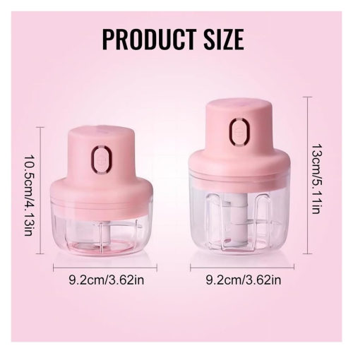 Cordless Mini Food Chopper, Electric Garlic Mincer and Small Processor for Peppers, Garlic, and Meat