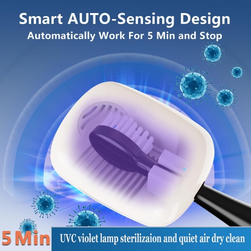 UV-C Toothbrush Sanitizer Cover Case and Holder Electric Travel Toothbrush Cover with Holder for Any Toothbrush Head Rechargeable Toothbrush Travel