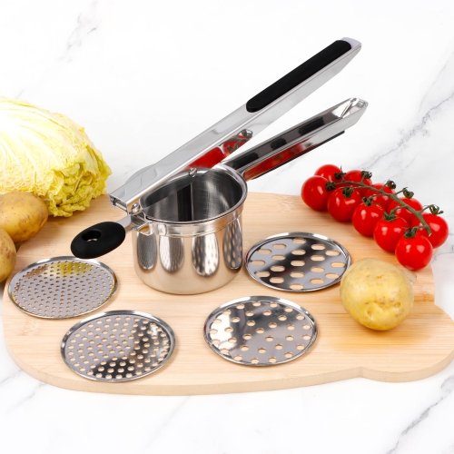 Manual Juicer and Potato Masher, Stainless Steel Fruit Crusher for Juice and Mashed Potatoes