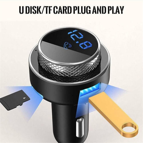 Lecteur MP3 Bluetooth pour l'auto, émetteur FM, chargeur pour l'auto qc3.0 chargeur rapide pour l'auto, allume-cigare