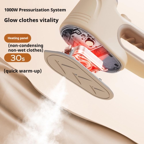 Vacuum Steam Garment Steamer, Handheld Steamer for Instant Wrinkle Removal at Home or Travel