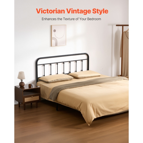 Tête de lit en métal VEVOR W59,65 x H40,55 x D1.5 pouces, tête de grand lit à hauteur réglable, tête de lit en métal pour grand lit, idéale pour