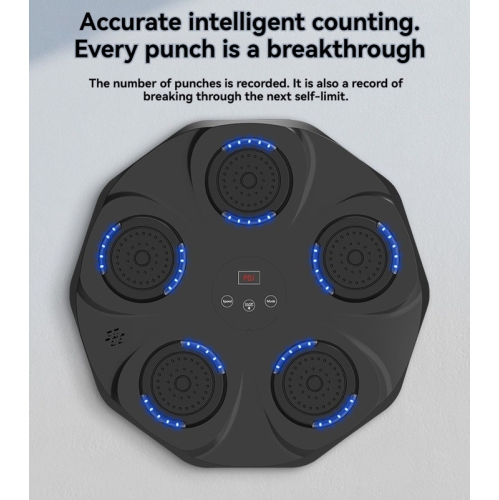 A fitness tool to relieve stress | Smart music boxing wall target, real-time hitting feedback + blue light effect, home boxing training sandbag