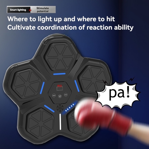 Machine à boxe de musique Équipement de mise en forme intelligent Bluetooth RGB Comptage cible 9 modes de boxe/Universel pour enfants et