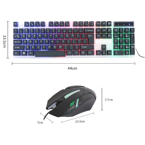K158 Backlit USB Gaming Keyboard and Mouse Combo