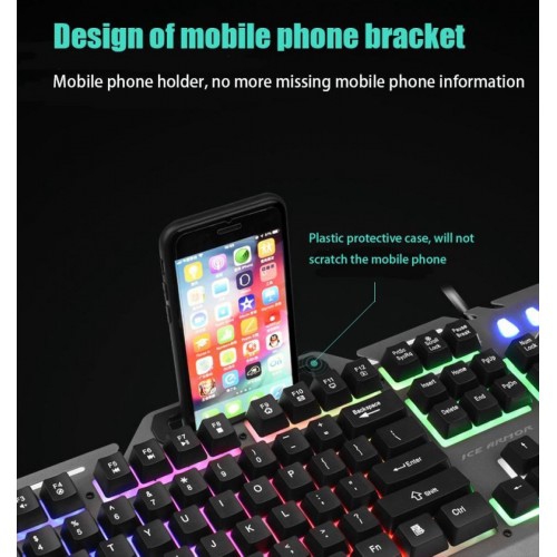 Ensemble clavier et souris de jeu USB rétroéclairé BT390