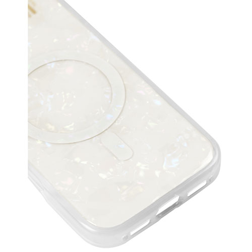 Ideal Of Sweden Pearlised Fitted Hard Shell Case with MagSafe for iPhone 17 - White