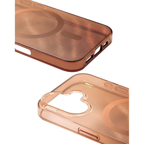 Ideal Of Sweden Glitter Glow Fitted Hard Shell Case with MagSafe for iPhone 17 - Mocha Mousse