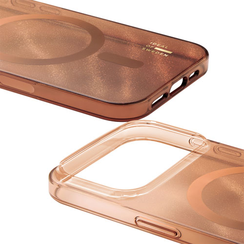 Ideal Of Sweden Glitter Glow Fitted Hard Shell Case with MagSafe for iPhone 17 Pro Max - Mocha Mousse