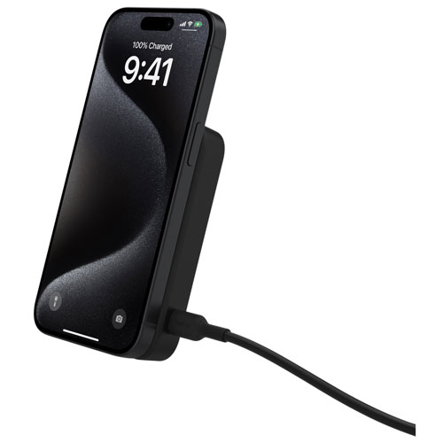 Chargeur portable magnétique de 8000 mAh BoostCharge Pro de Belkin avec chargeur Qi2 de 15 W et câble - Noir
