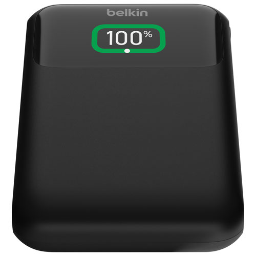 Chargeur portable à trois ports USB de 19 200 mAh BoostCharge Pro de Belkin - Noir
