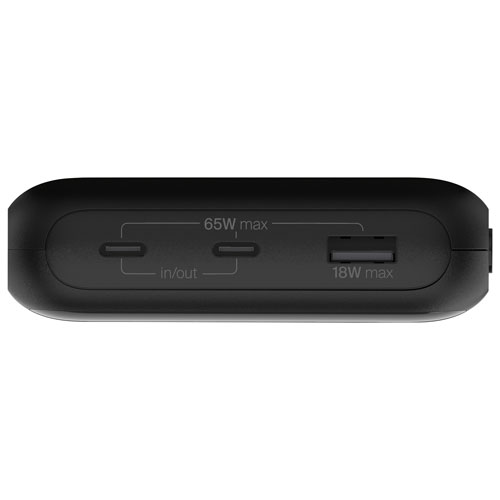Chargeur portable à trois ports USB de 19 200 mAh BoostCharge Pro de Belkin - Noir