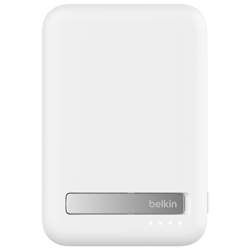Belkin BoostCharge Pro Magnetic 10000 mAh Power Bank with Qi2 15W Charging + Cable - White
