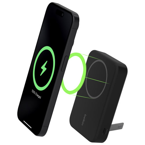 Belkin BoostCharge Pro Magnetic 10000 mAh Power Bank with Qi2 15W Charging + Cable - Black