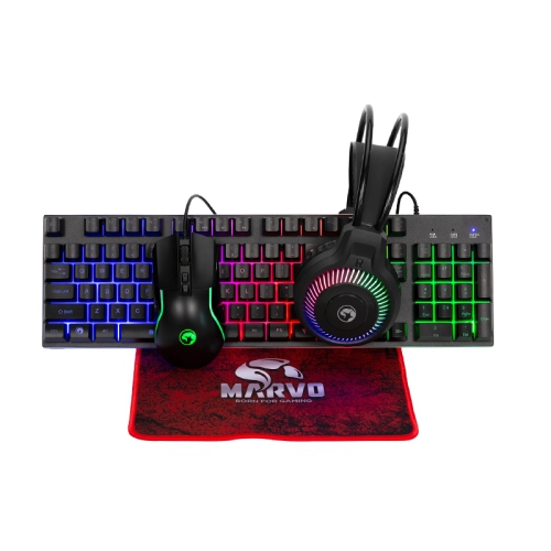 Marvo CM416 4-in-1 Wired Gaming Keyboard, Mouse, Headset and mouse pad combo kit