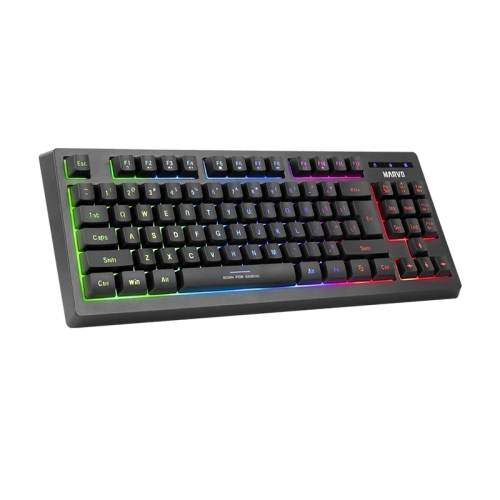 Clavier de jeu avec fil 3-en-1 TKL à 87 touches CM310 de Marvo, souris 7200&nbsp;ppp à 7 boutons et ensemble avec tapis de souris