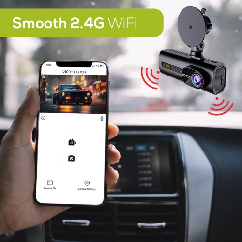 LDAS Dash Cam 3 Channel,FHD 2.5k Dash Camera with 64Gb SD Card, Dual Lens with Super Night Vision, Loop Recording, G-Sensor, Parking Monitor, APP