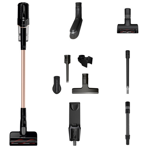 MIELE Duoflex HX1 Total Care Cordless Bagless Stick Vacuum - Obsidian Black / Rose Gold