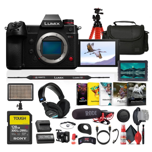 PANASONIC  Lumix S1H Full Frame Digital Mirrorless Video Camera + Mic + Monitor + More