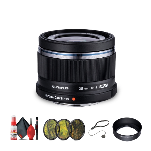 Ensemble avec objectif numérique 25&nbsp;mm f/1,8 M.Zuiko d'Olympus