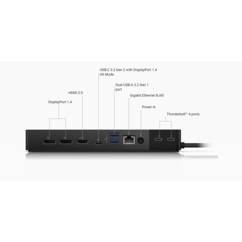 Dell Thunderbolt Dock WD22TB4, Modular Thunderbolt 4 Docking Station Bundle
