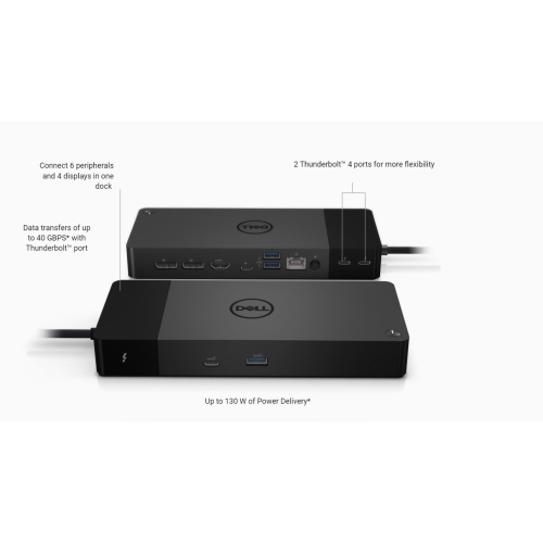 Dell Thunderbolt Dock WD22TB4, Modular Thunderbolt 4 Docking Station Bundle