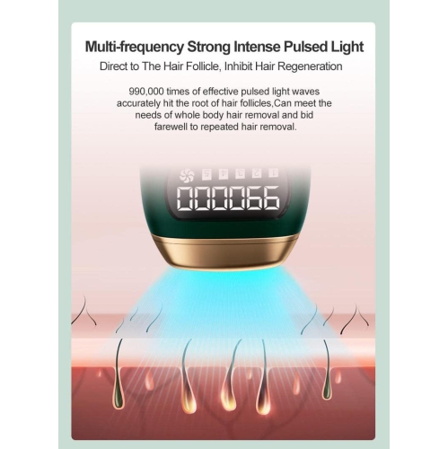 Dispositif d'épilation professionnel IPL photon à point de congélation identique au modèle de salon de beauté adapté pour le visage/la ligne de