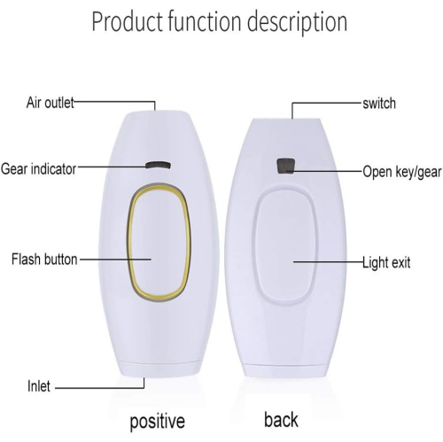 Appareil d'épilation IPL, 300 000 Flashs pour épilation permanente, 2 modes 5 Épilateur électrique pour femmes et hommes, corps, visage, rose