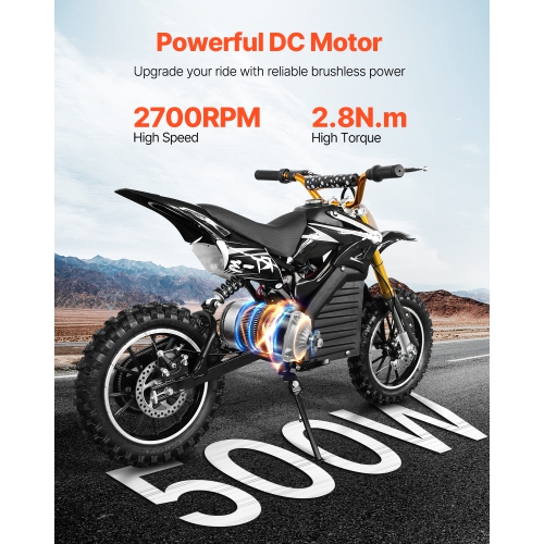 VEVOR 500W Electric Brushless DC Motor Kit - 48V 2700rpm Motor with Upgraded Speed Controller for Go Karts E-Bike Motorcycle Scooter