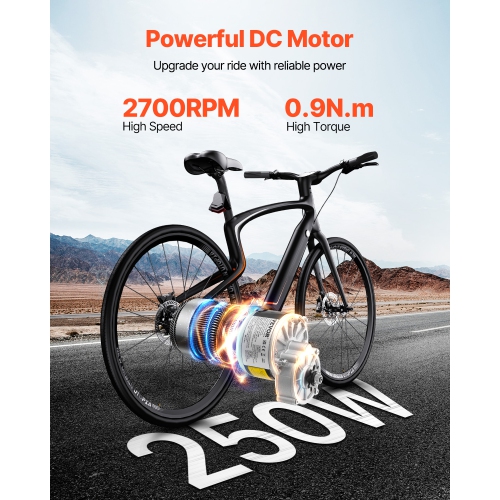 VEVOR 250W Electric Powerful DC Motor Kit - 24V 2700rpm Brushed Motor with Upgraded Speed Controller, Throttle Grip Kit for Go Karts E-Bike
