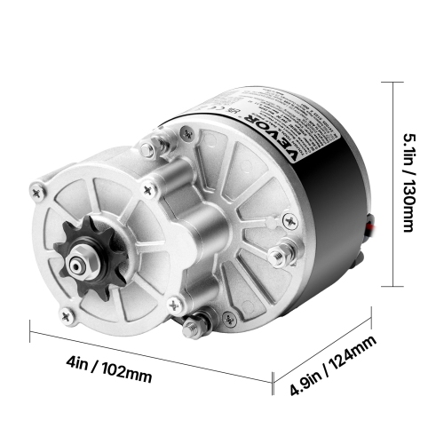 VEVOR 250W Electric Powerful DC Motor Kit - 24V 2700rpm Brushed Motor with Upgraded Speed Controller, Throttle Grip Kit for Go Karts E-Bike
