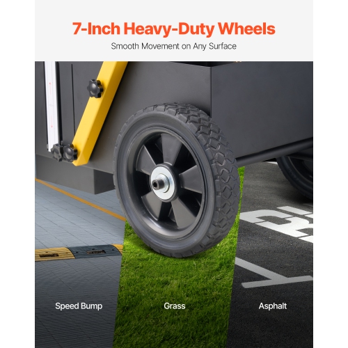 VEVOR 24 x 13 x 35.4 in Striping Line Marking Machine, 4-Wheel, Heavy Duty Striping Line Marking Machine, with Adjustable Width, for Roads, Parking