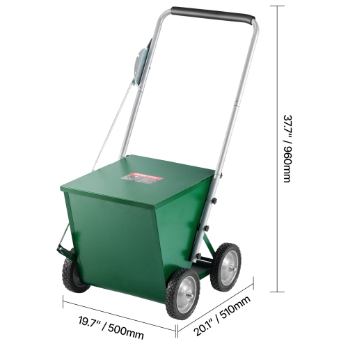 VEVOR 4-Wheel Dry Line Marker, 2 or 4 in Lines, Field Dry Line Chalker, Adjustable Line Marker, with Rubber Adjustment Handle, 65lbs Capacity, for