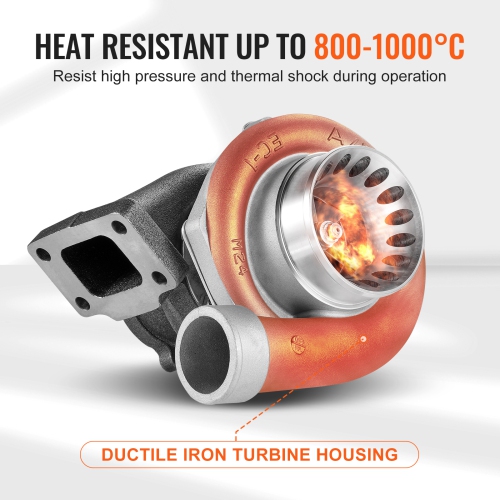 VEVOR Turbo Turbocharger with Gasket Kit, Turbo Charger Replacement for Car Engines, Compatible with 2.5L-6.0L Engine Displacements, Engine