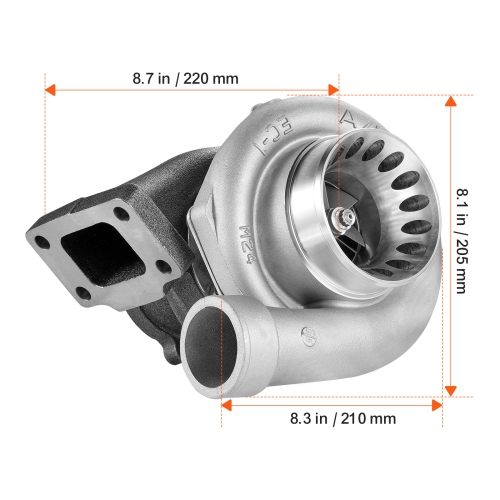 VEVOR Turbo Turbocharger with Gasket Kit, Turbo Charger Replacement for Car Engines, Compatible with 2.5L-6.0L Engine Displacements, Engine
