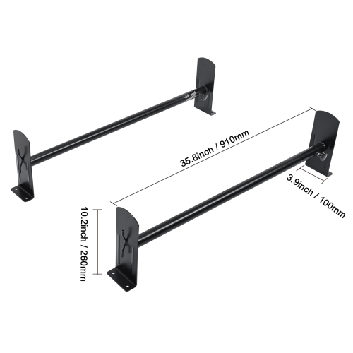 VEVOR 500 LBS Capacity Van Roof Ladder Rack, 35.8"-52.4" Adjustable Van Racks for Roof, Alloy Steel Roof Racks, Drilling Van Ladder Rack for Minivans