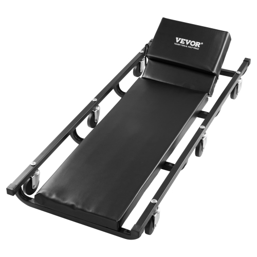VEVOR 40-Inch Mechanic Garage Creeper, 300 lbs Capacity Automotive Rolling Creeper with 6 Casters Adjustable Cushioned Headrest, Heavy Duty Steel