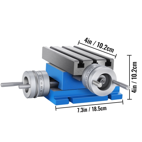 VEVOR 7.3 X 4 Inch Milling Working Table, Compound Slide Table Milling Working Cross Table Machine for All Drill Stands Bench Drilling Milling Machine