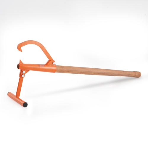 VEVOR 46.5 in Timberjack, Heavy Duty Log Lifter with Wooden Handle, Log Roller with Adjustable Cant Hook, Logging Tools Log Jack for Logs Ups to 15"