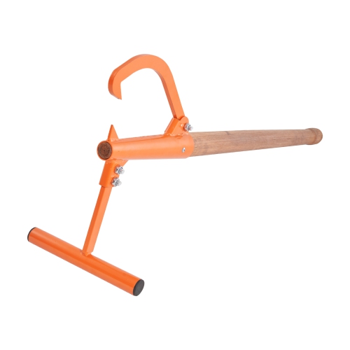 VEVOR 46.5 in Timberjack, Heavy Duty Log Lifter with Wooden Handle, Log Roller with Adjustable Cant Hook, Logging Tools Log Jack for Logs Ups to 15"