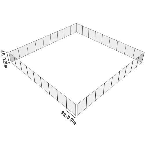 VEVOR 4 x 108 FT Pool Fence,Pool Fences for Inground Pools, Removable Child Safety Pool Fencing, Easy DIY Installation Swimming Pool Fence, 340gms